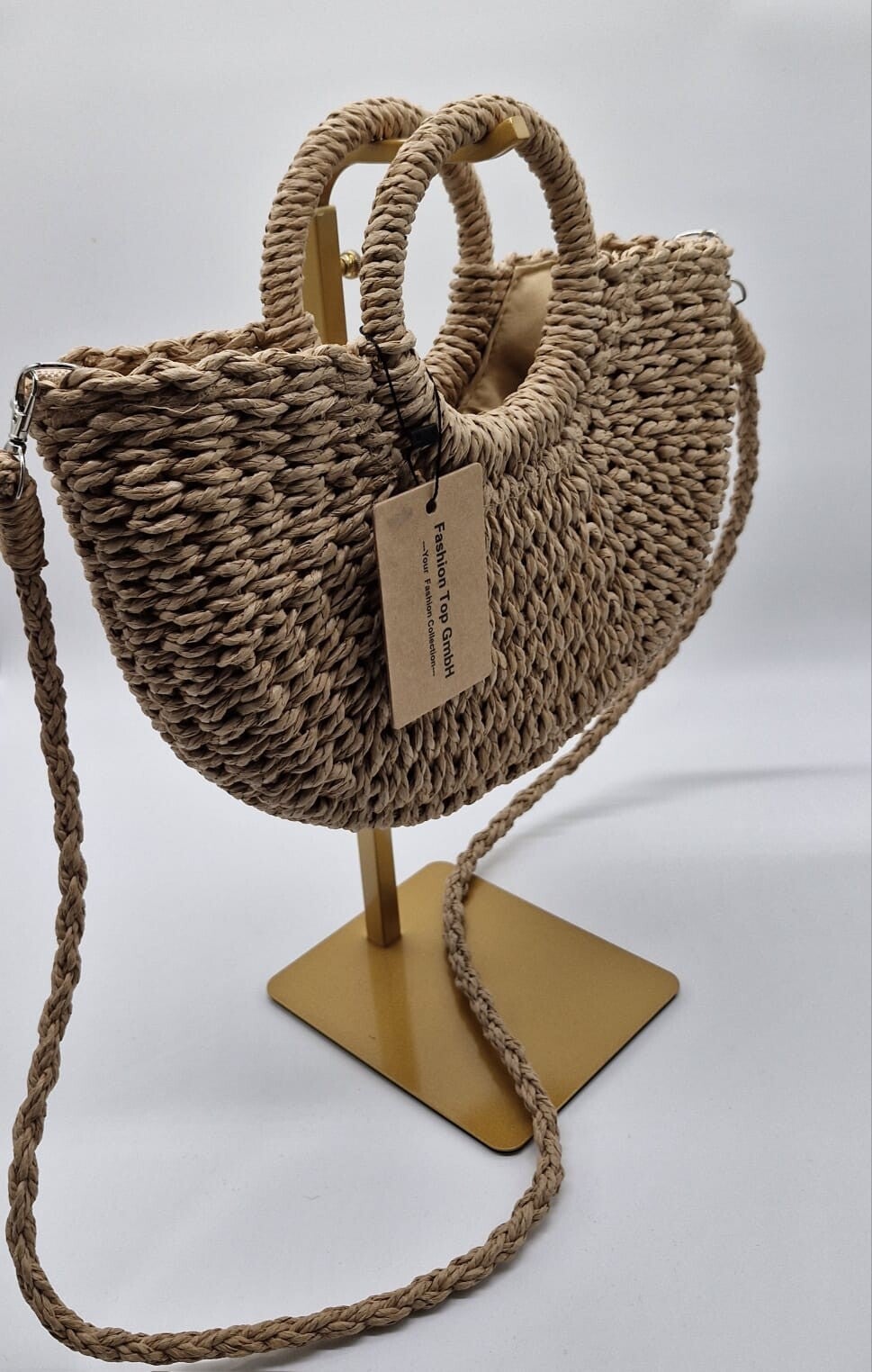 Handtasche Stroh Korb mit Beutel Tasche