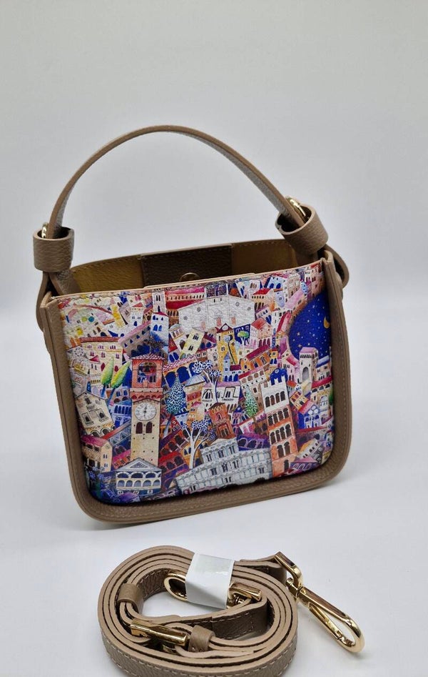 Handtasche aus italienischem Leder Echtleder Vera Pelle