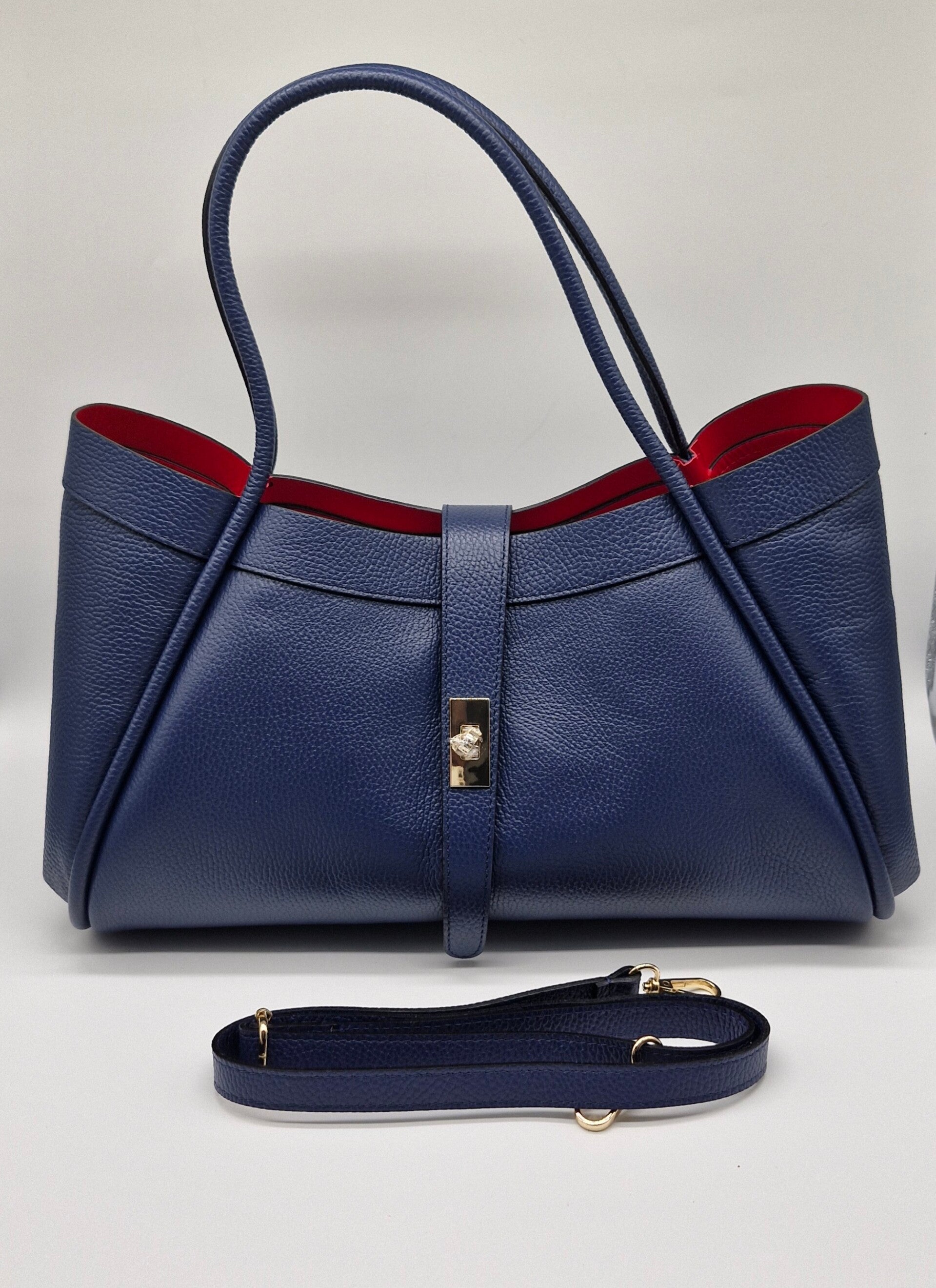 Große Ledertasche aus Italien