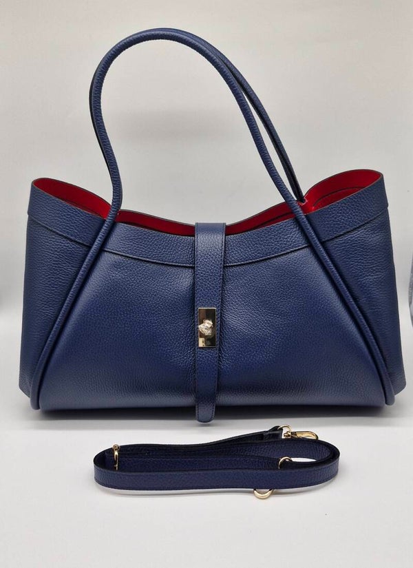 Große Ledertasche aus Italien