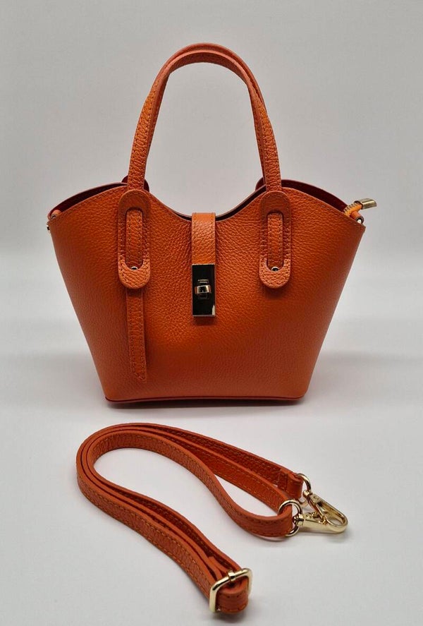 Kleine Handtasche Italien Vera Pelle Echtleder