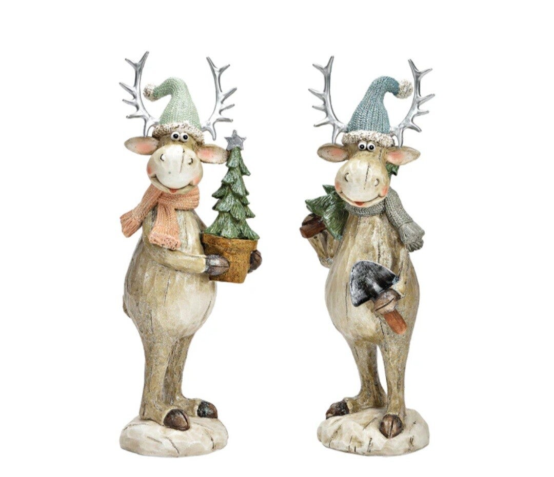 Weihnachten Elch Keramik stehend