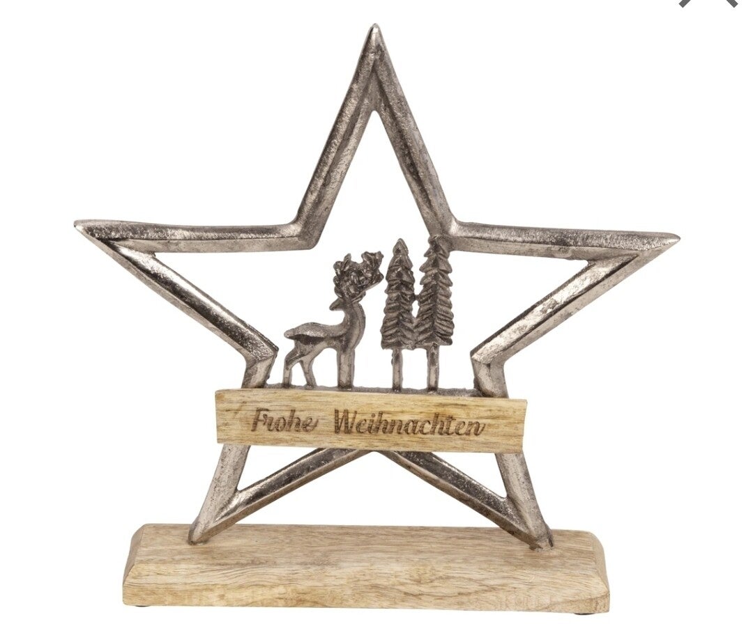 Frohe Weihnachten Metallstern