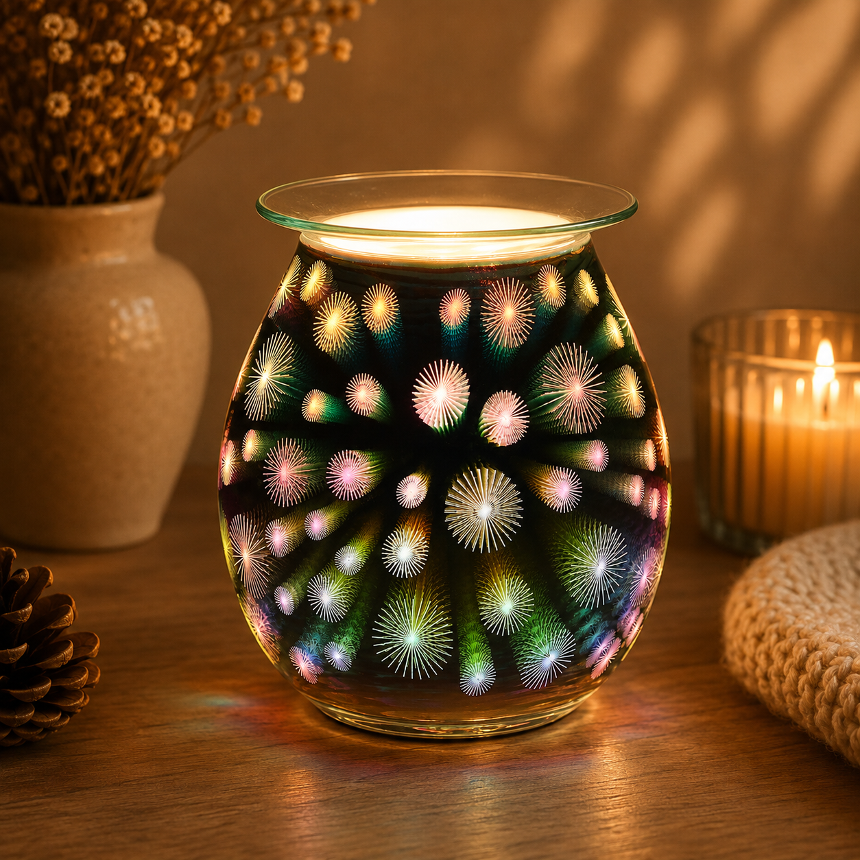 3D Starburst Light Up Electric Oil/Wax Melt Burner
