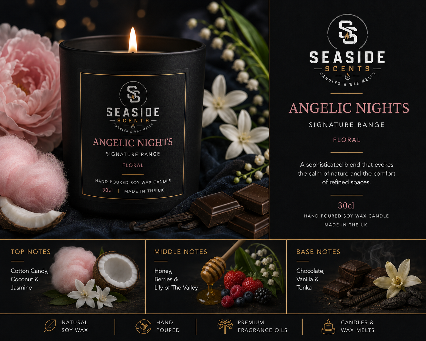 Angelic Nights Candle - Signature Range