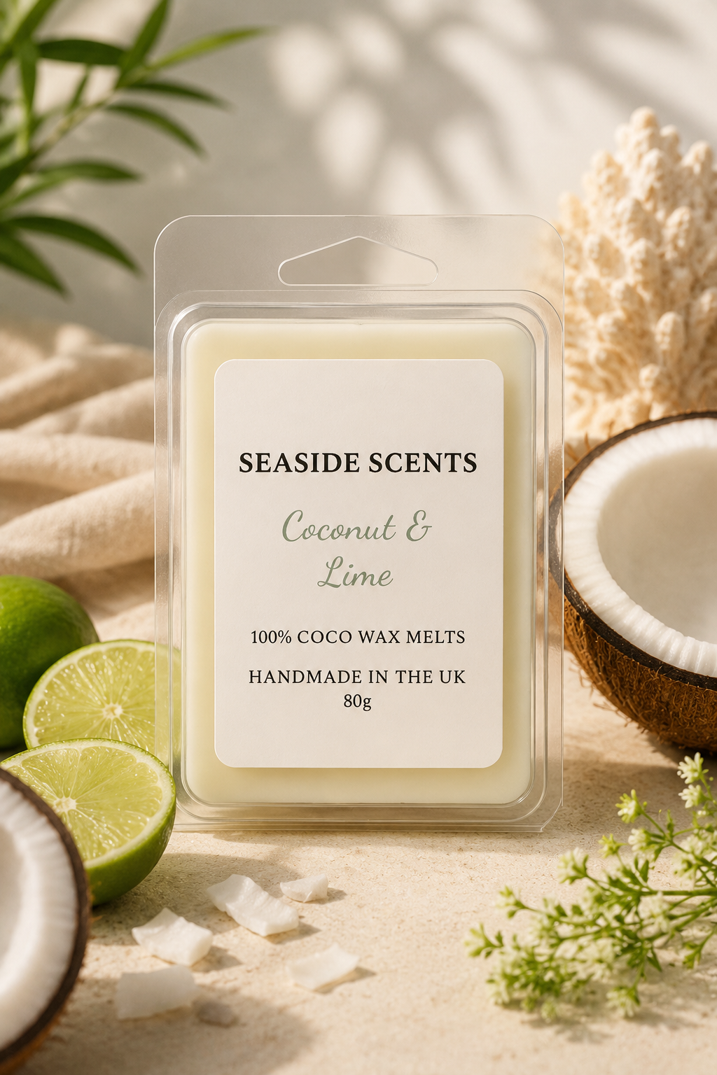 Coconut & Lime - 6 Wax Melt Bar (80g)