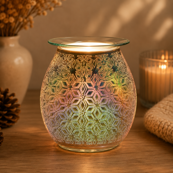 3D Geometric Flower Light Up Electric Oil/Wax Melt Burner