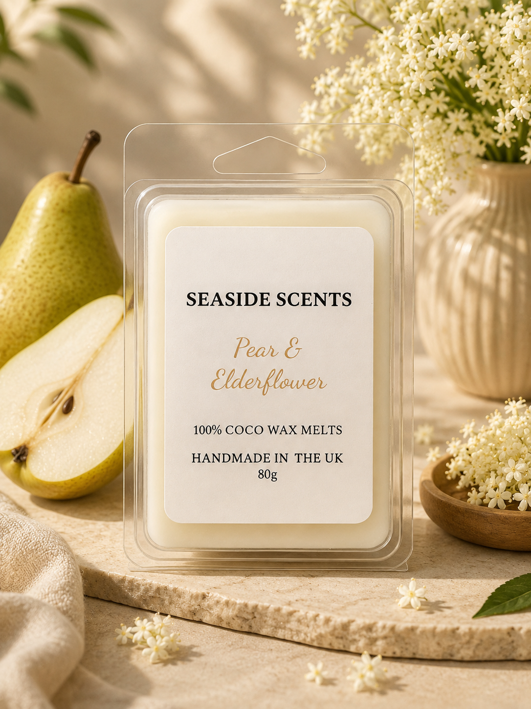 Pear & Elderflower - 6 Wax Melt Bar (80g)