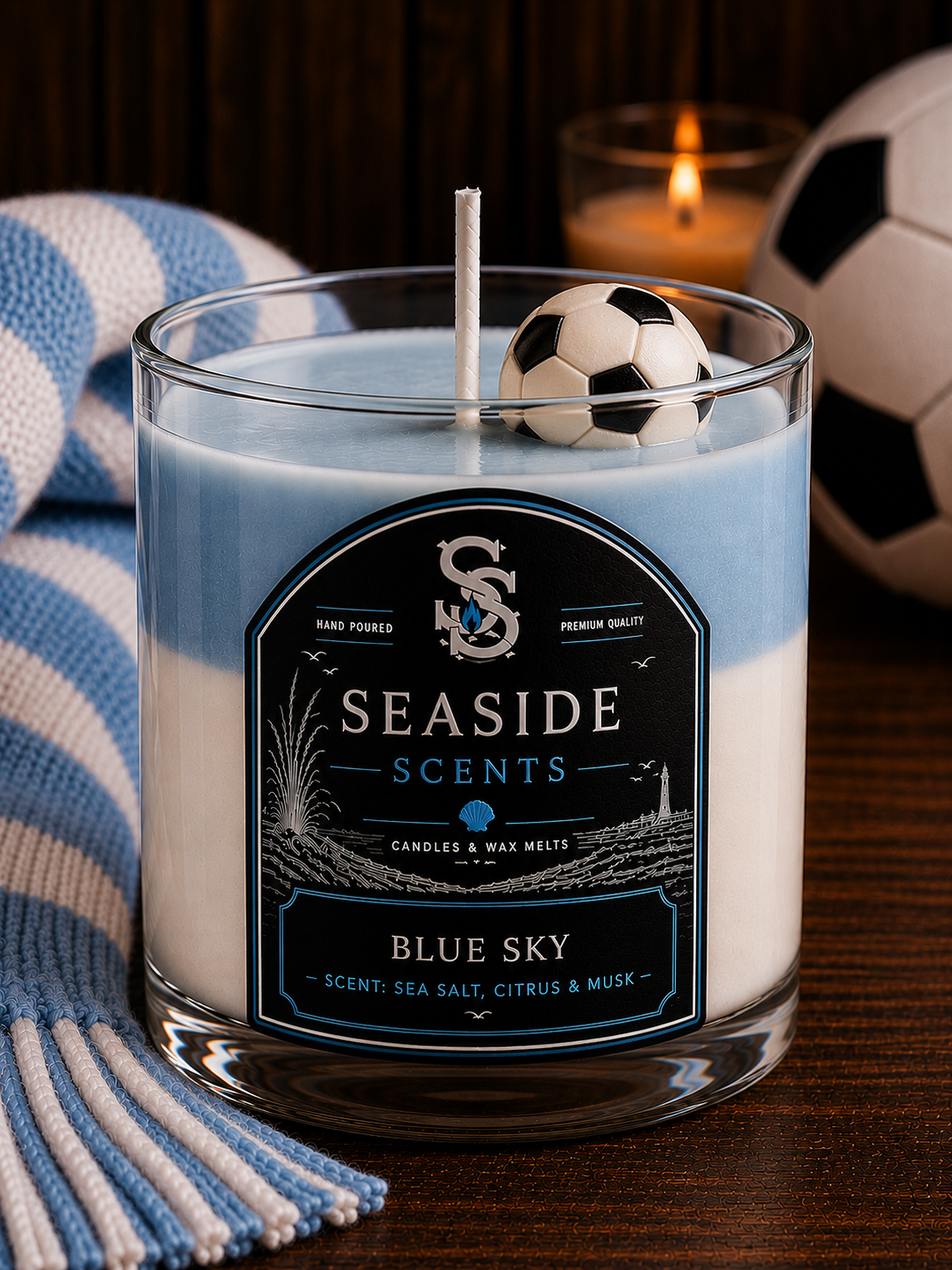PL - Man City Inspired Candle - Football Collection