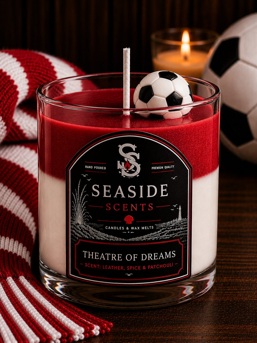 PL - Manchester United Inspired Candle - Football Collection