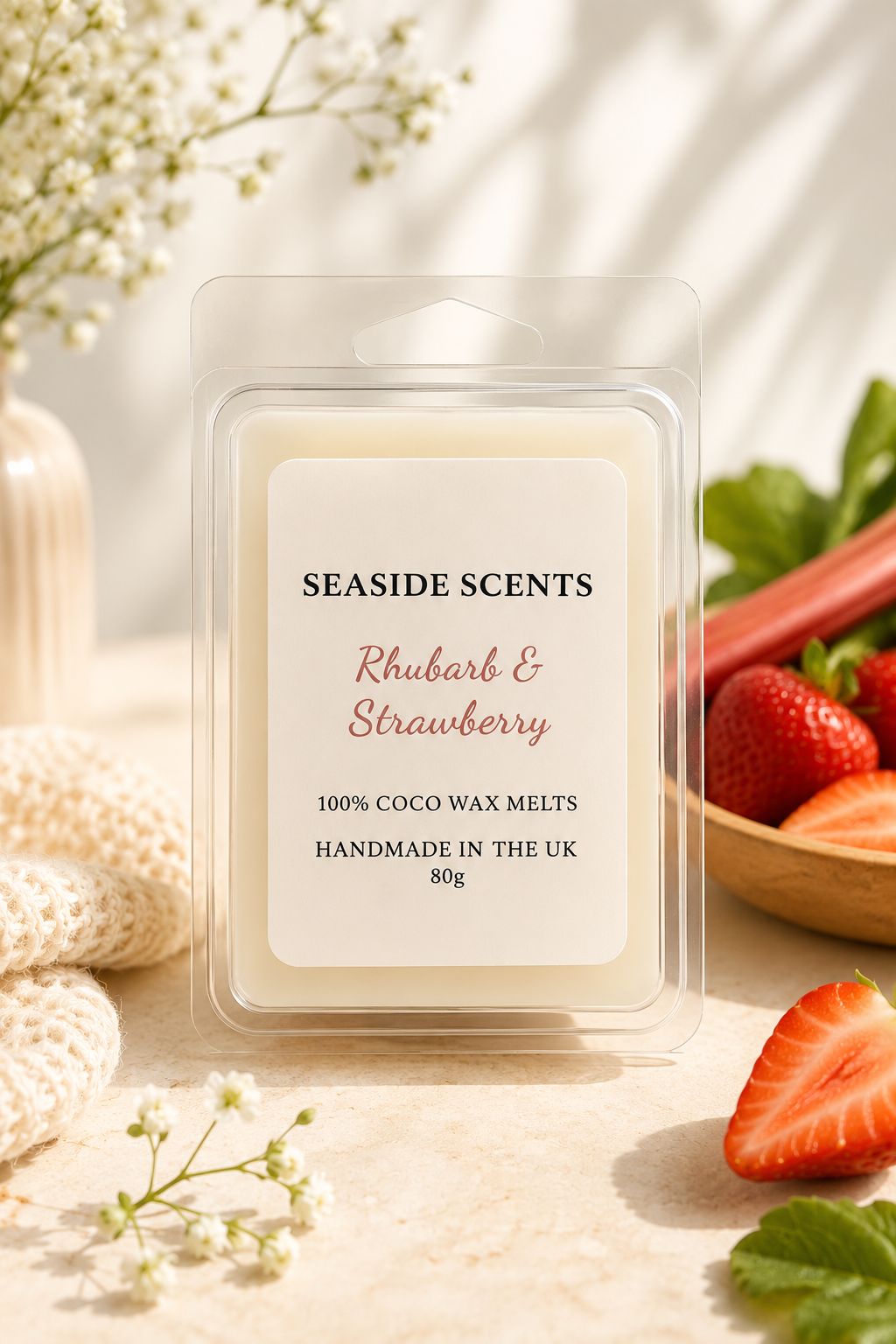 Rhubarb & Strawberry - 6 Wax Melt Bar (80g)