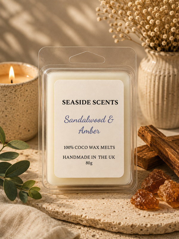 Sandalwood & Amber - 6 Wax Melt Bar (80g)