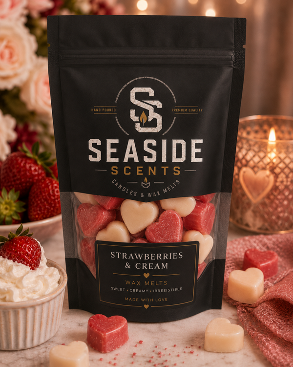 Hearts Wax Melt Bags - Strawberries & Cream