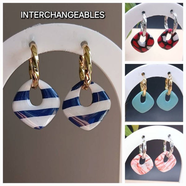 Oréa - Unie - Pampilles interchangeables en pâte polymère