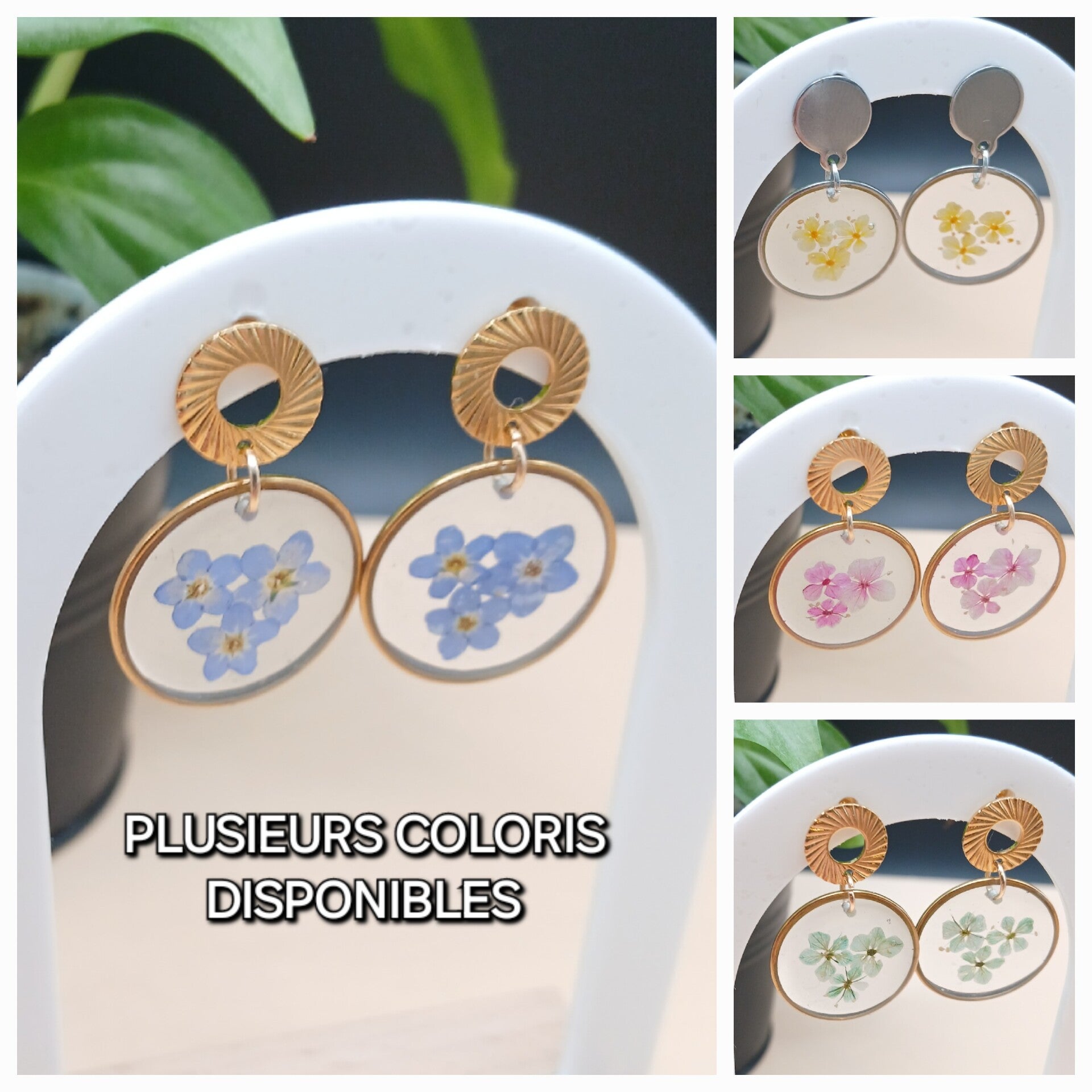 Siana - Résine et fleurs séchées