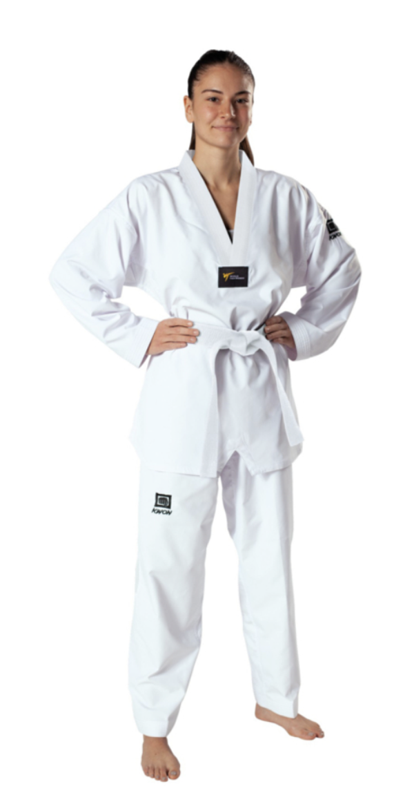 Dobok - Premiere Plus witte V-hals