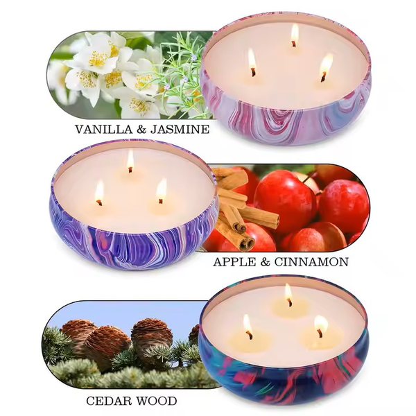 Three Wick Big Tin Candle