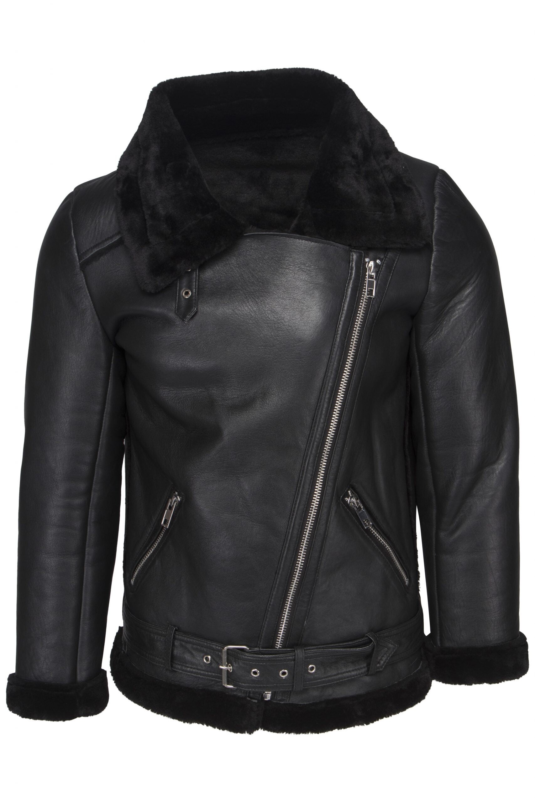 Yvette Lammy coat dames , zwart , Artikel nr :Chinco_ Yvette BLK .