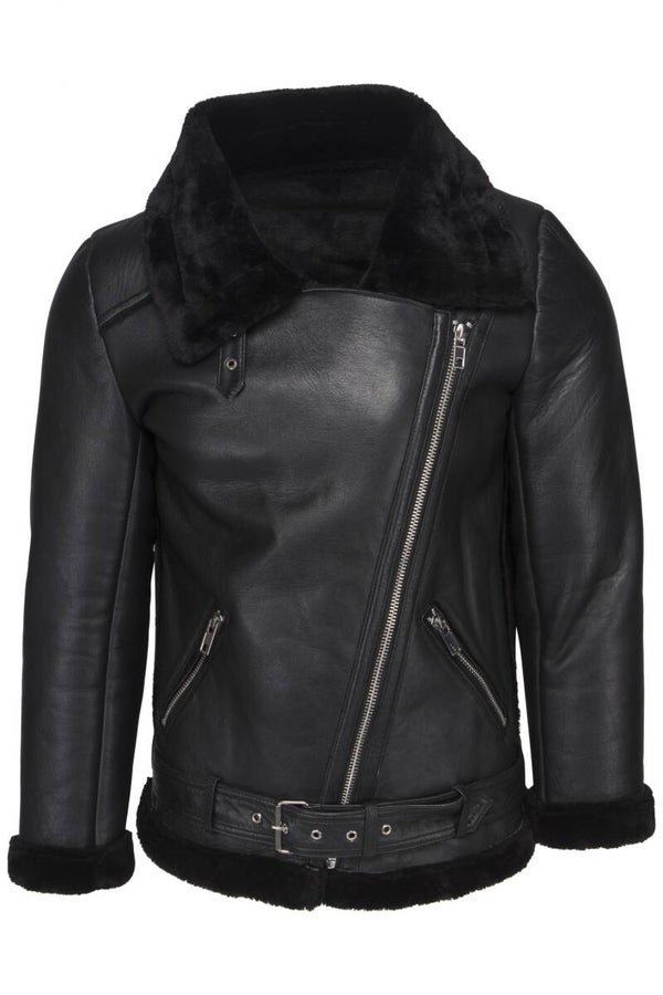 Yvette Lammy coat dames , zwart , Artikel nr :Chinco_ Yvette BLK .