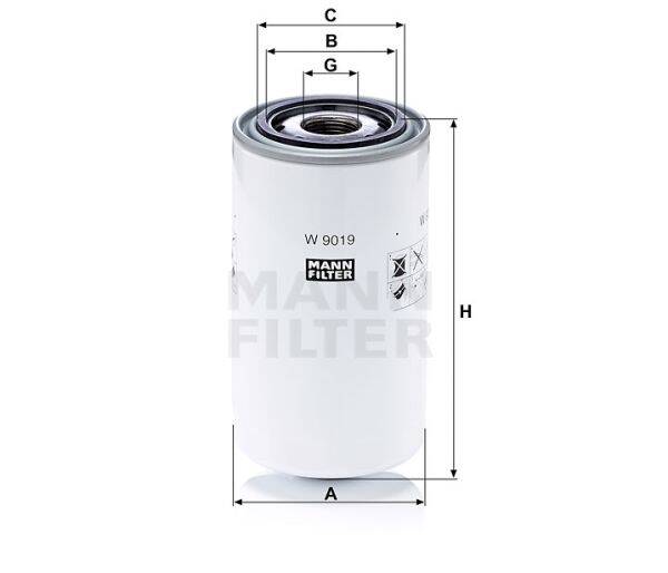 W 9019 FILTR OLEJU MANN FILTER