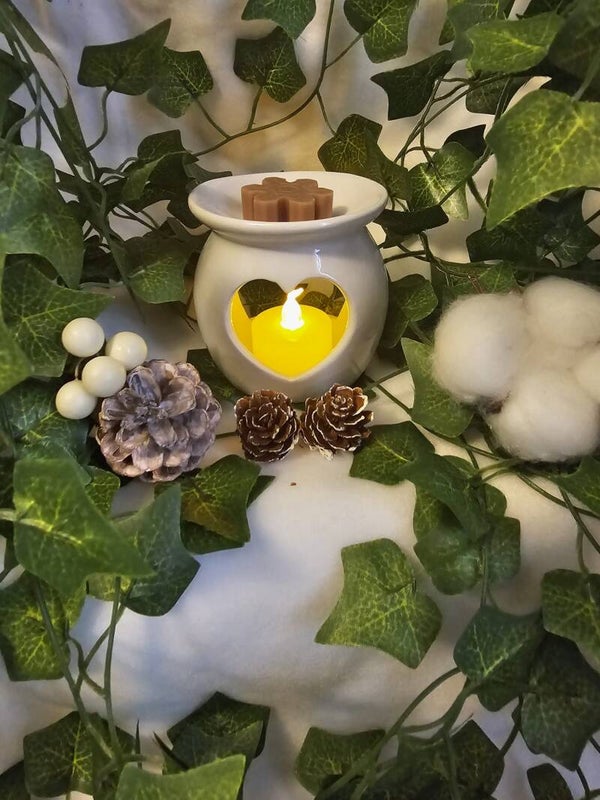 Brûle parfum coeur blanc