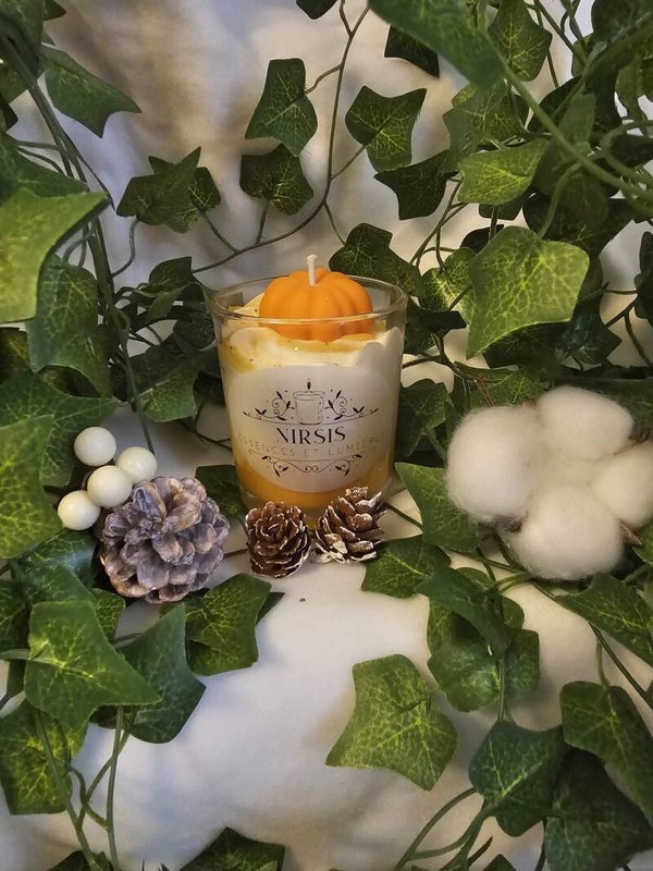 Bougie Citrouille Blanche ambrée