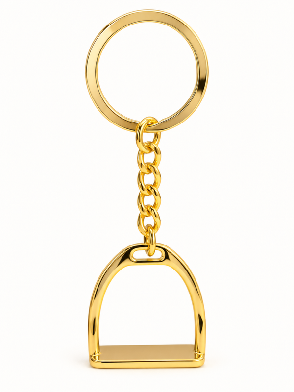 Porte-clés étrier doré – Équitation