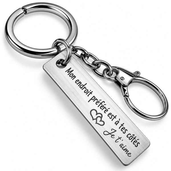 Porte-clés à message gravé – 4 modèles