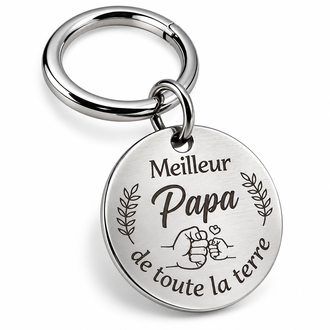 Porte-clés Papa – Messages gravés