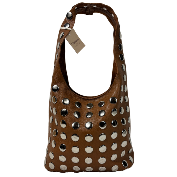 GRINTA – Sac hobo en cuir à rivets