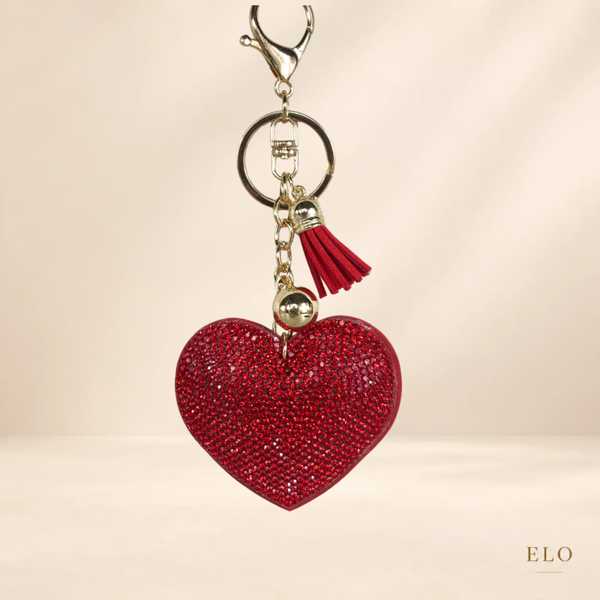 Bijoux de sac cœur rouge