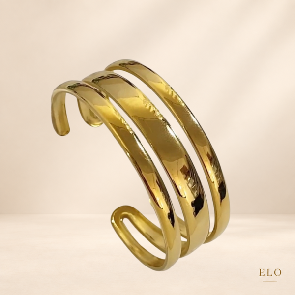 VICTORIA – Bracelet manchette doré