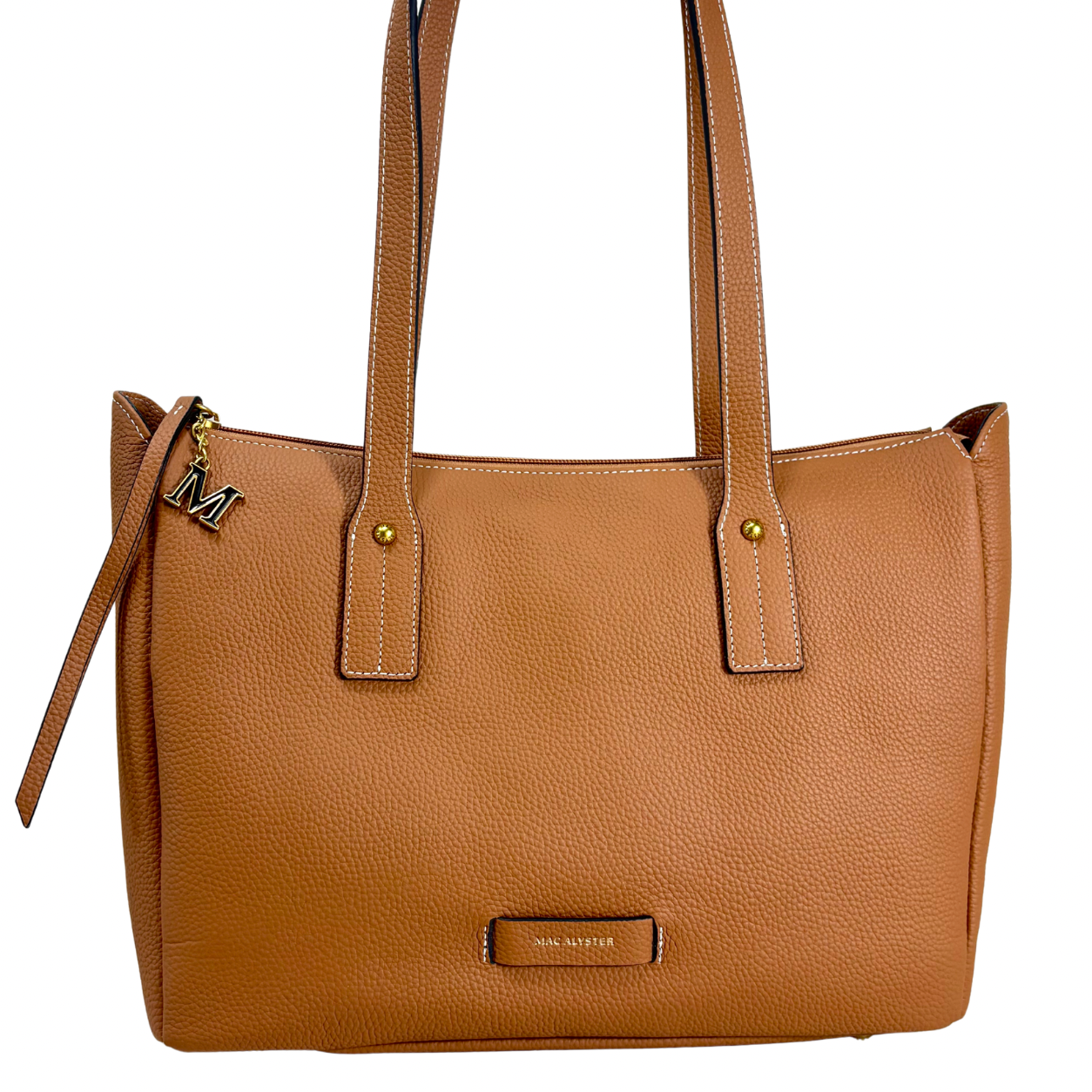 GIULIA – Cabas en cuir grainé marron