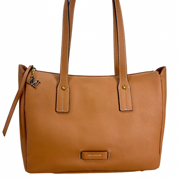 GIULIA – Cabas en cuir grainé marron