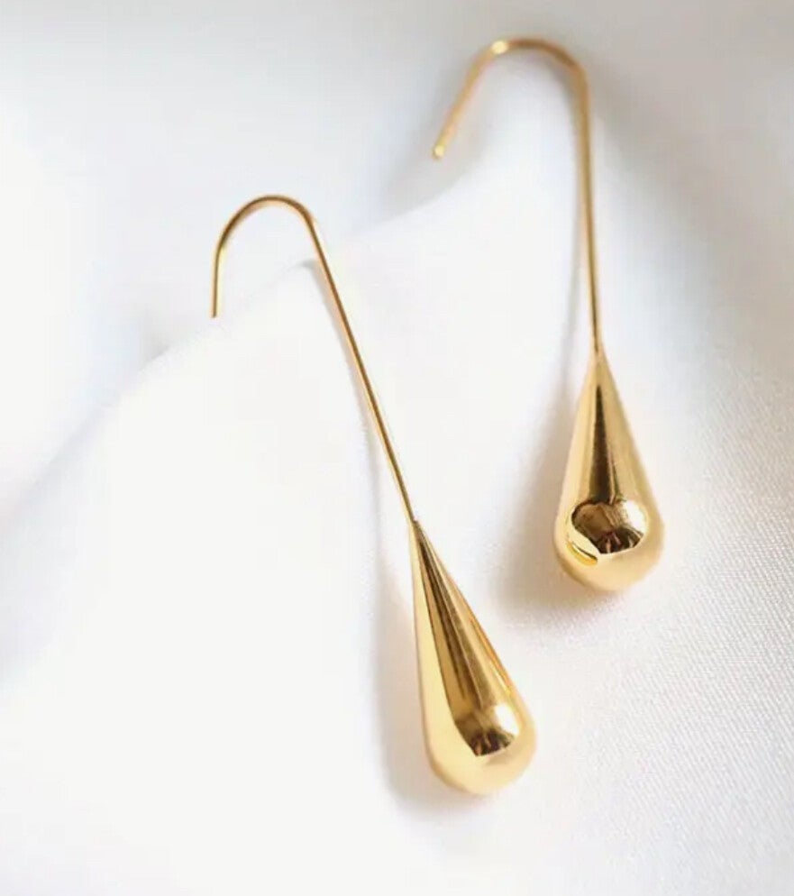 ALBA – Boucles d’oreilles pendantes goutte en acier inoxydable 316