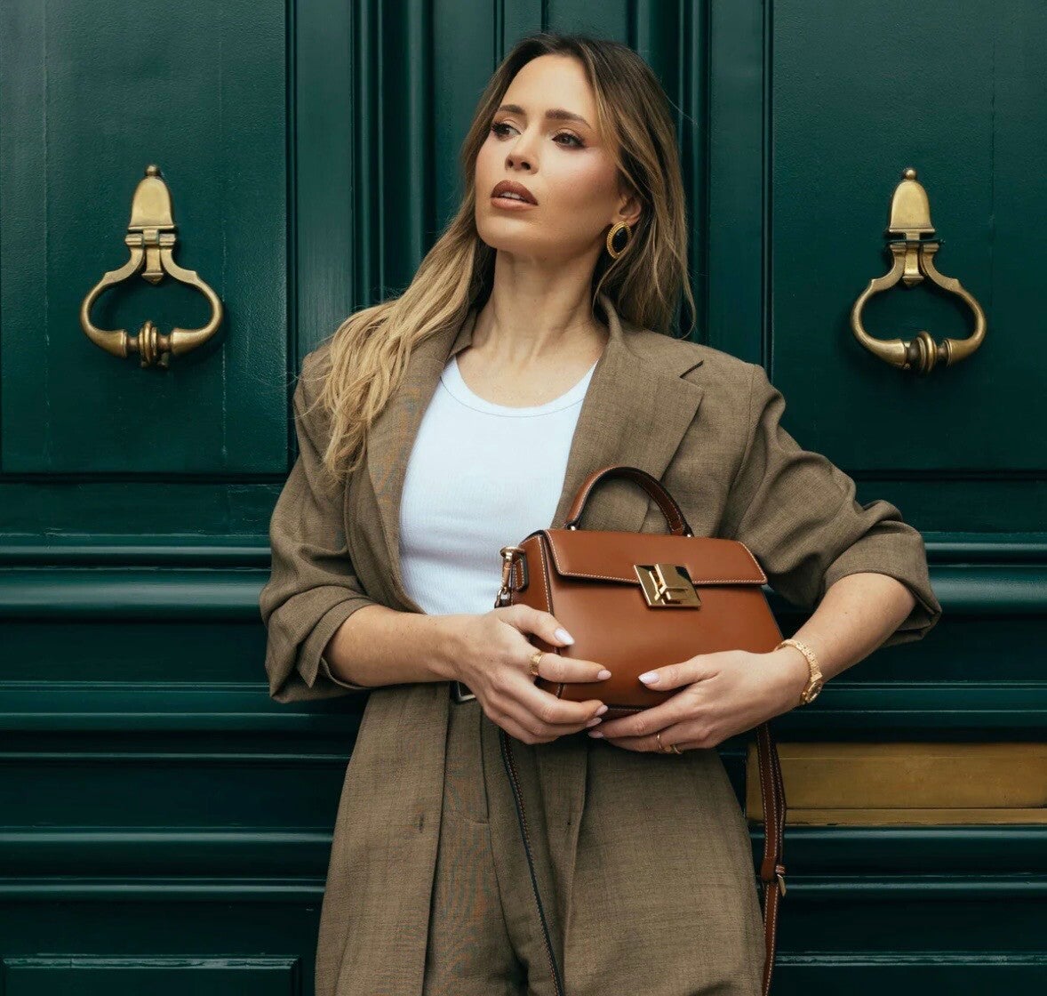 SAC PORTÉ MAIN VIRGINIE COGNAC MAC ALYSTER