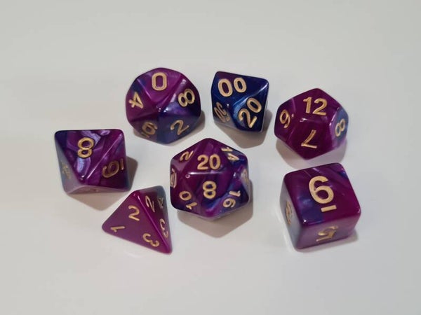 Wizard Purple Polydice Set