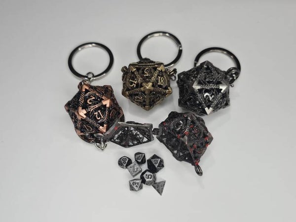 Miniature Polydice Set Keychain