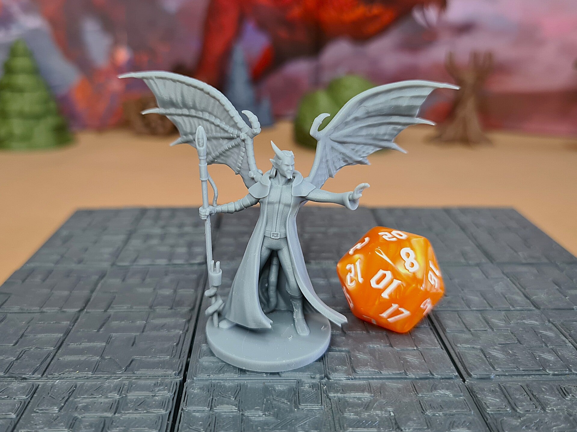 Winged Tiefling Warlock