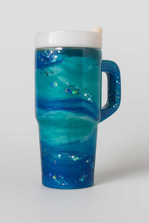 Kinder tumbler bewerkt met Epoxy