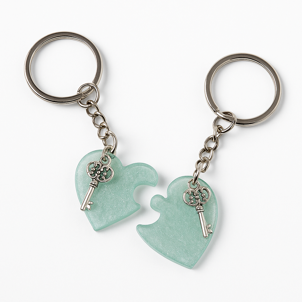 Puzzelhartje sleutelhanger