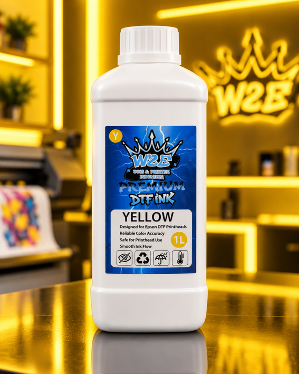 W2E Premium DTF Ink – Yellow – 1 Liter