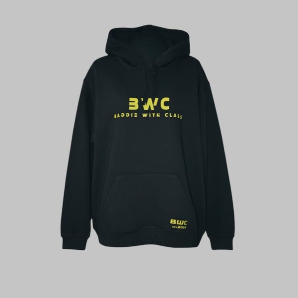 BWC Hoodie Zwart Met Gele Text Letter