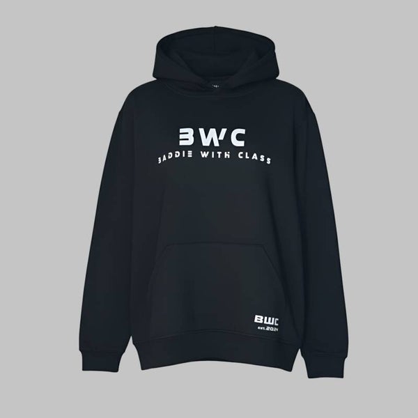 BWC Hoodie Zwart Met Witte Text Letter