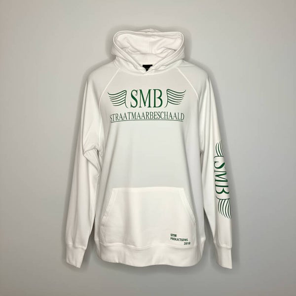 SMB Hoodie Wit Met Groen Text Letter