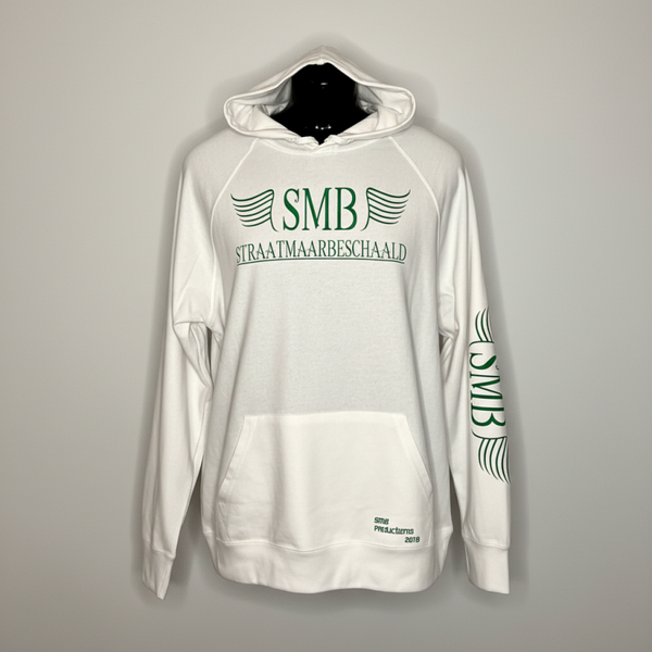 SMB Hoodie Wit Met Groen Text Letter