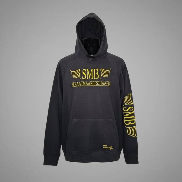 SMB Hoodie Zwart Met Gele Text Letter
