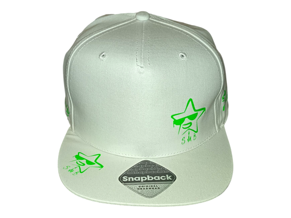 SMB Snapback Wit Fly Star Glow in the dark