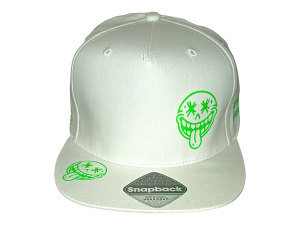 SMB Snapback Wit Silly Skull Glow in the dark