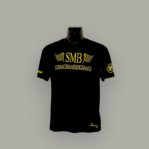 SMB T-Shirt Zwart Met Gele Text